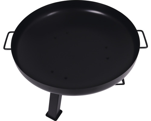 Feuerschale aus Metall mit Griffen und Standfuß