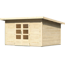 Holzgartenhaus mit Doppeltür und Fenster