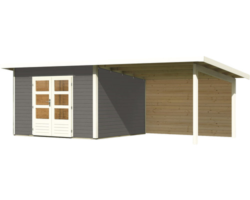 Gartenhaus mit Vordach und Doppeltür