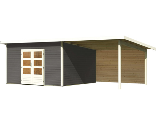 Gartenhaus mit Anbau und Doppeltür