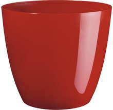 Roter Pflanztopf aus Kunststoff