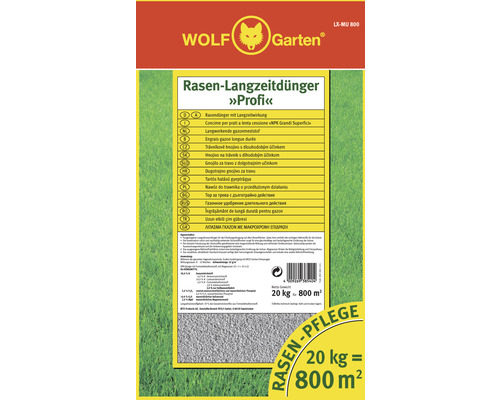 Wolf Garten Rasen-Langzeitdünger Profi für 800 Quadratmeter