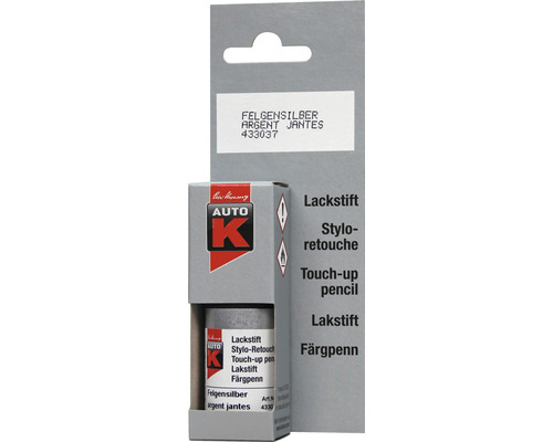 Auto-K Lackstift universal Felgen Kristallsilber 9 ml Auto K Lackstift Felgensilber zur Ausbesserung von Lackschäden