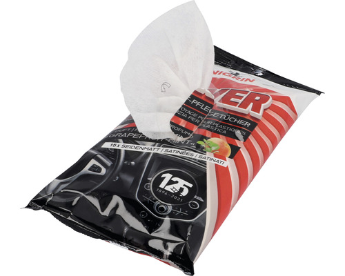 NIGRIN Kunststoff-Pflegetücher mit Grapefruitduft, Packung mit 15 Stück