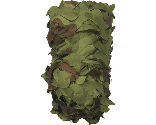 Gerollte Tarnnetzabdeckung mit Camouflage Muster