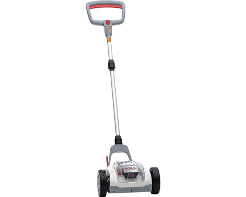 Akku-Rasentrimmer mit Griff und Rädern für die Rasenpflege