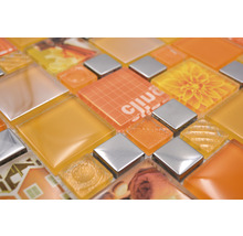 Glasmosaik XCM MC569 Kombination Silver Orange-thumb-1