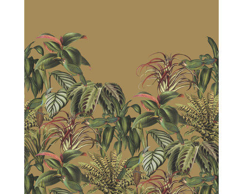 Fototapete Vlies 561371 Barbara Home Collection 3 Botanic cognac grün 6-tlg. 300 x 300 cm