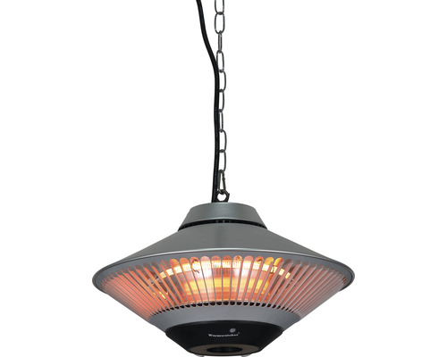 Hängeheizstrahler für den Außenbereich mit Kette zur Befestigung