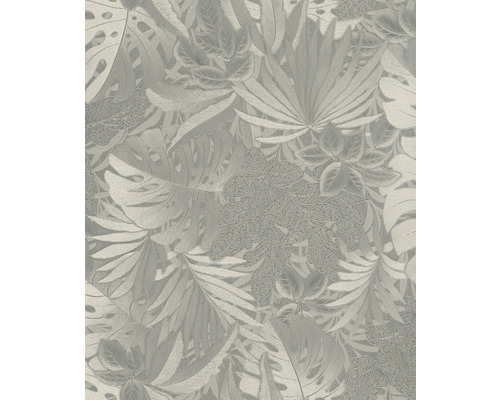 Vliestapete 33302 Botanica Blätter grau silber Tapete mit Blätterdesign