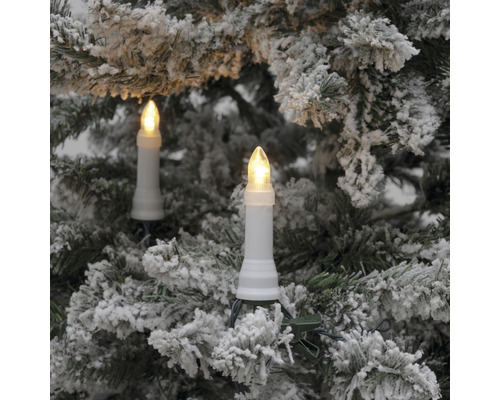 LED Baumkette Konstsmide One String 16,8 m + Zuleitungslänge 5 m 25 LEDs Lichtfarbe bernstein Weihnachtsbaumkerzen mit Clip zur Befestigung an einem Weihnachtsbaum