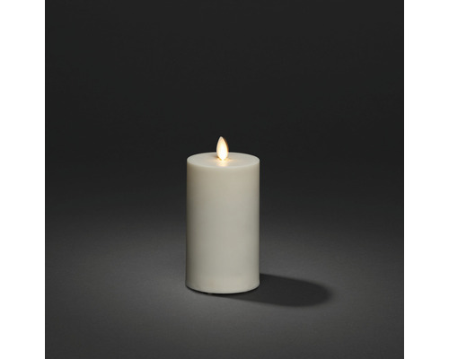 LED Kerze cremeweiß Konstsmide H 18 cm Lichtfarbe warmweiß inkl. Timer und Dimmer