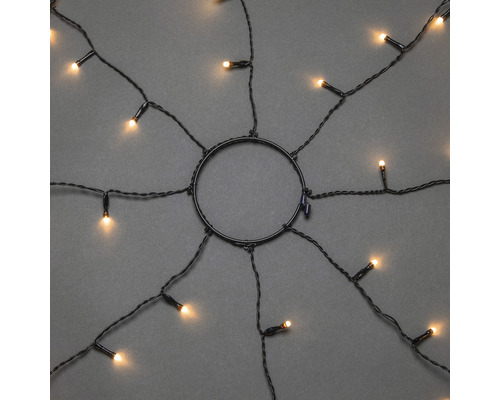 Lichterkette mit ringförmiger Anordnung und warmweißem Licht