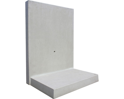 L-Stein Winkelstein Sichtbeton bewehrt grau 100 cm x 12 cm x 180 cm Fußtiefe = 100 cm