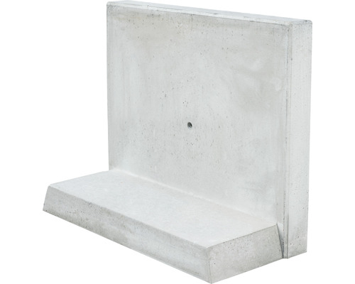 L-Stein Winkelstein Sichtbeton bewehrt grau 100 cm x 12 cm x 55 cm Fußtiefe = 30 cm