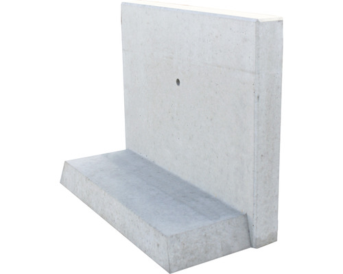 Winkelstütze Sichtbeton grau 100 x 12 x 80 cm Fußtiefe = 45 cm