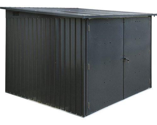 Metall Gerätehaus mit Doppeltür und Pultdach