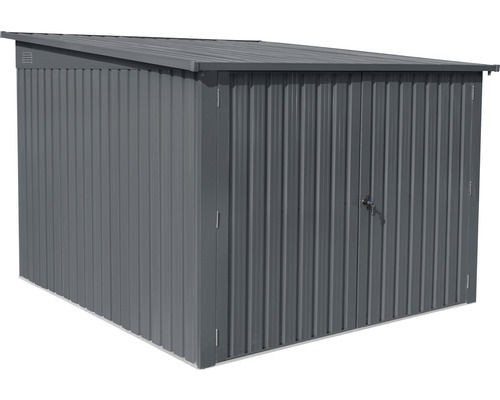 Geräteschuppen aus Metall mit Pultdach