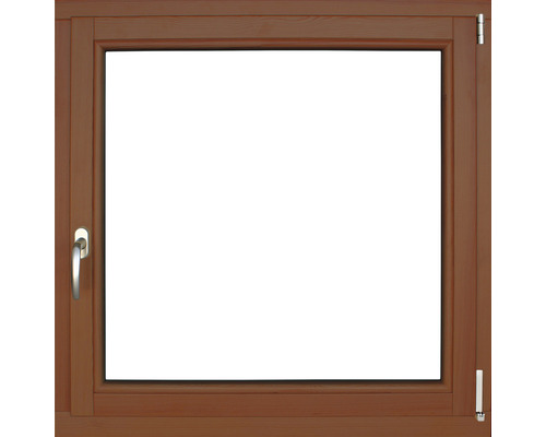 ARON Renova Holzfenster Kiefer lackiert S30 Kastanie 900x1400 mm DIN Rechts Holzfenster mit Griff und Verschluss