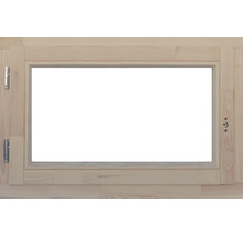 Holzfensterrahmen mit Beschlägen
