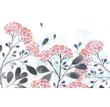 Illustration mit Blumenmuster und Ästen