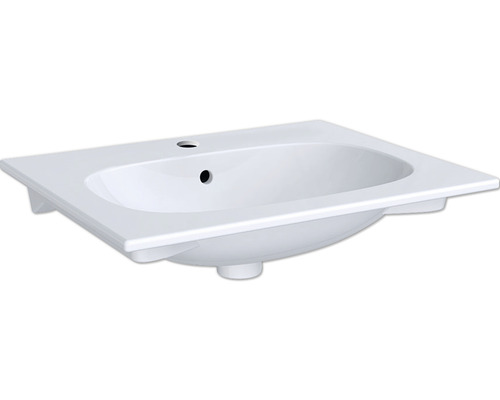 GEBERIT Möbelwaschtisch Acanto Slim 60 x 48 cm weiß glänzend 500640012 Keramikwaschbecken für das Badezimmer