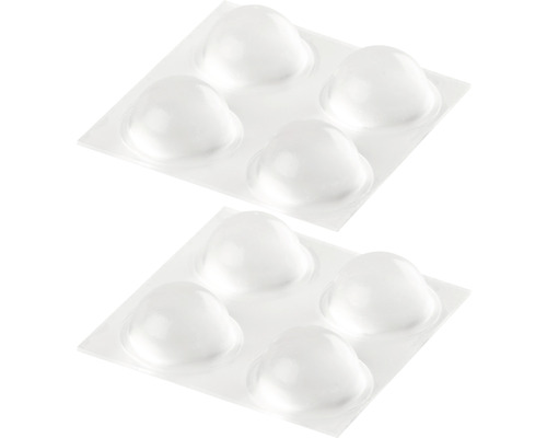 Zwei Blisterpackungen mit selbstklebenden Möbelgleitern