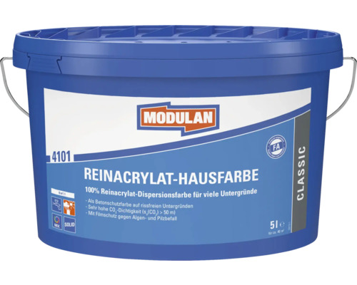 MODULAN 4101 Reinacrylat-Hausfarbe weiß 5 l