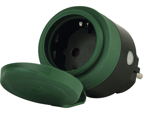 Schutzkontaktsteckdose mit Klappdeckel für den Außenbereich