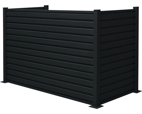 Sichtschutzzaun aus horizontalen Lamellen für den Garten