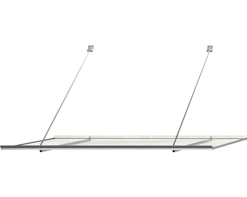 Vordach mit Zugstangen zur Anbringung über einer Tür