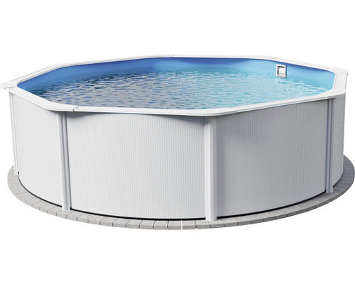 Aufstellpool Stahlwandpool-Set Planet Pool Vision-Pool Classic rund Ø 450x120 cm inkl. Sandfilteranlage, Leiter, Einbauskimmer, Filtersand & Anschlussschlauch weiss-0