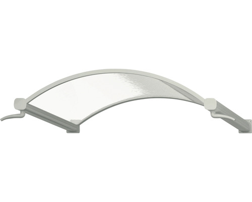 Türvordach aus Kunststoff und Metall