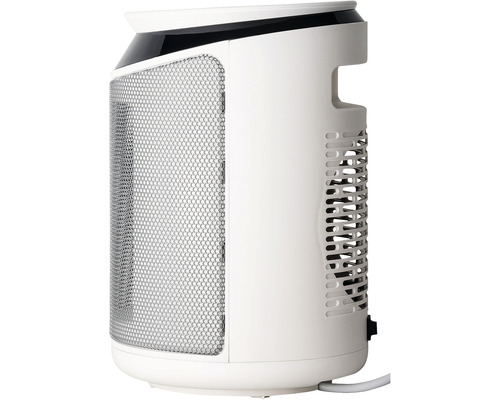 Weißer, tragbarer Heizlüfter mit Metallgitter