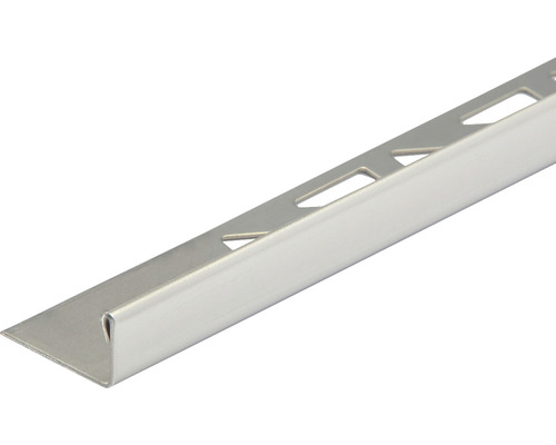 MIRAVA Winkelprofil Edelstahl gebürstet 300 cm x 8 mm Fliesenprofil aus Metall