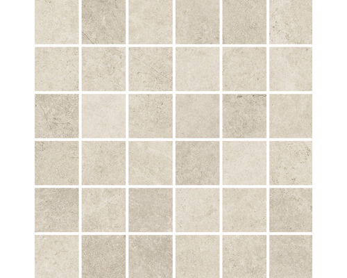 Feinsteinzeugmosaik Montreal Sand matt 30 x 30 cm Quadratische Mosaikfliesen für Wand- und Bodengestaltung