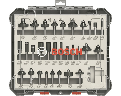 Bosch Professional 15tlg. Fräser Set Mixed (für Holz, Zubehör Oberfräsen  mit 8 mm Schaft) : : Baumarkt