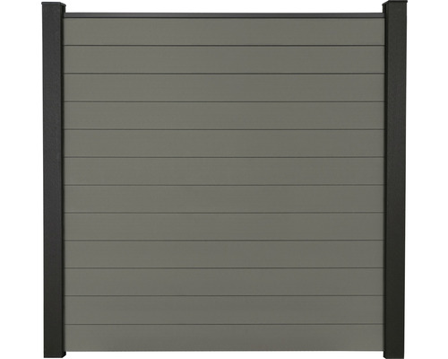 Hauptelement GroJa Flex Stecksystem ohne Pfosten 180 x 180 cm grau Zaunelement mit Rahmen