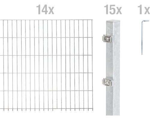 Doppelstabmattenset ALBERTS 6/5/6 2800 x 80 cm feuerverzinkt