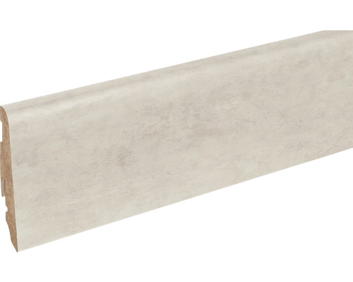 Sockelleiste FU060L Metallic Stone white foliert 2400 x 58 x 19 mm Sockelleiste aus Holz