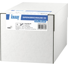 Karton mit 1000 Stück Gipsfaserschrauben der Größe 3,9 x 30 Millimeter von Knauf