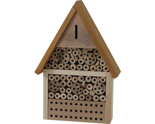 Insektenhotel Siena Garden Bienen- und Schmetterlingshaus Prag 26 x 9 x 38 cm braun Insektenhotel aus Holz mit verschiedenen Nistmöglichkeiten für Insekten