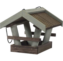 Vogelhaus aus Holz mit Dach und Aufhängung