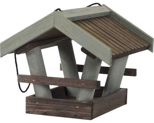 Vogelhaus aus Holz mit Dach und Aufhängung