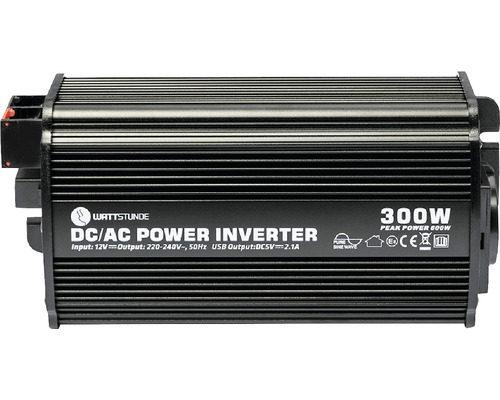 Inverter Spannungswandler 300W / 1000W Dauer/Spitzenlast 12V DC