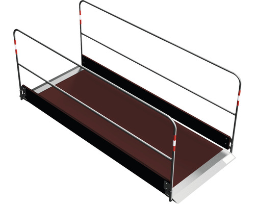 Baugerüst Übergang mit Geländer für sicheren Zugang
