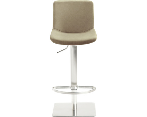 Höhenverstellbarer Barhocker mit Fußstütze und Bezug