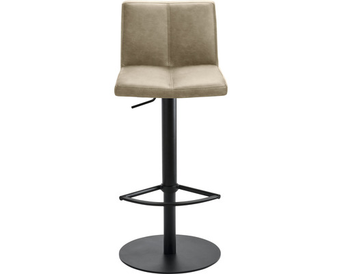 Höhenverstellbarer Barhocker mit Fußstütze und Bezug