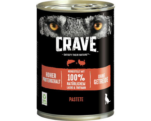 Hundefutter nass Crave mit Lachs und Truthahn 400 g