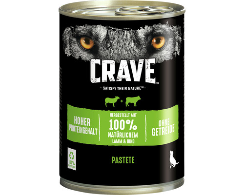 Hundefutter nass Crave mit Lamm und Rind 400 g